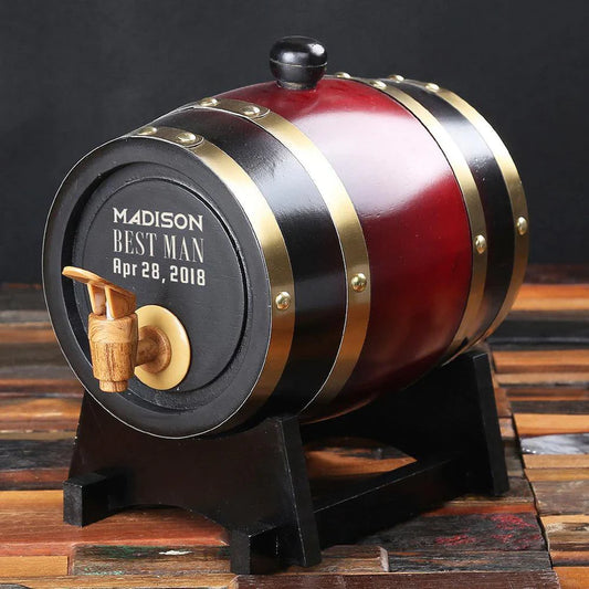 Personalized Wooden Whiskey Barrels - The Perfect Groomsmen Gift!