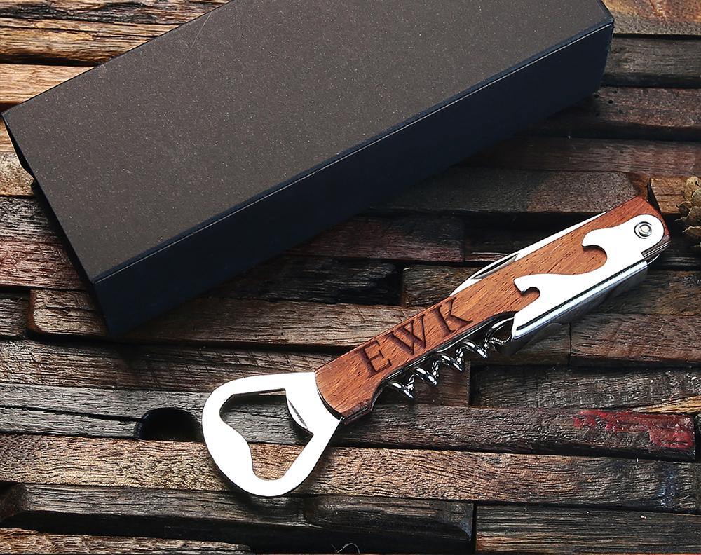 Groomsmen Gift, Personalized Wine & Beer Opener, Wedding Gift, Anniversary Gift - Engravedideas