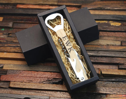 Personalized Wine & Beer Opener, Groomsmen Gifts set, Christmas Gift - Engravedideas