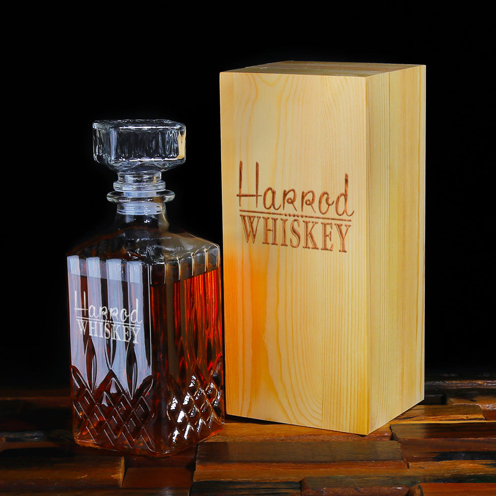 Men's Gift - Personalized Whiskey Decanter - Engravedideas