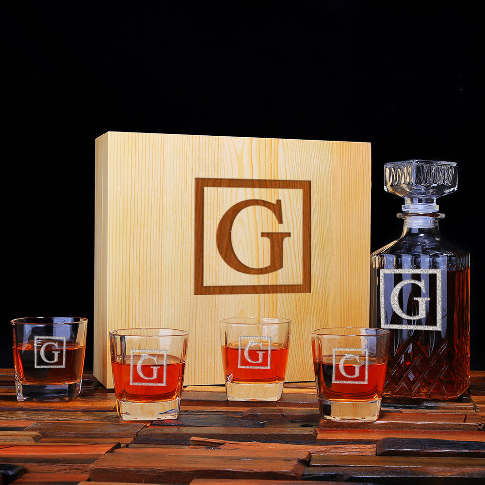 Men's Gift - Personalized Whiskey Decanter - Engravedideas