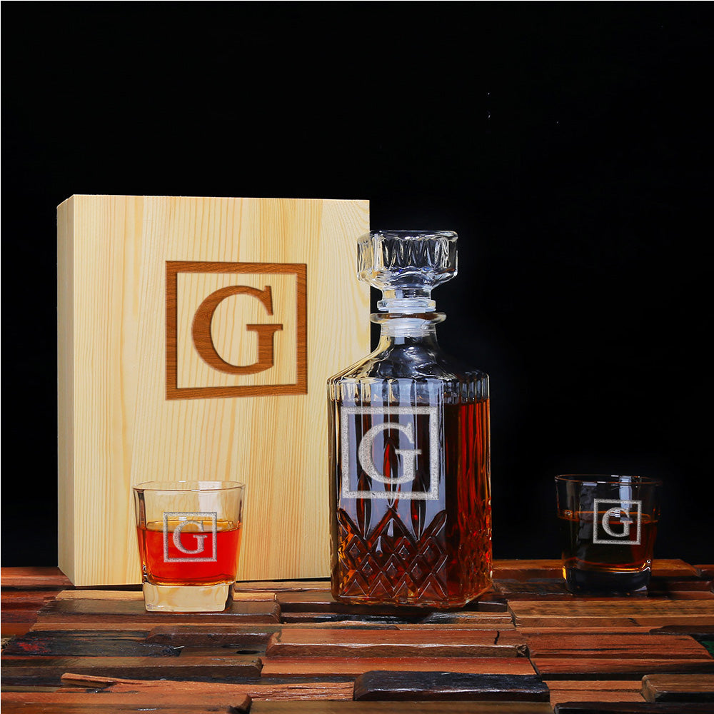 Men's Gift - Personalized Whiskey Decanter - Engravedideas