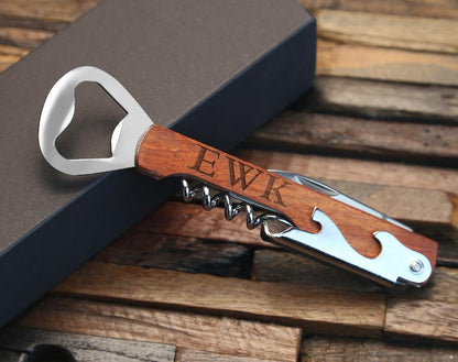 Groomsmen Gift, Personalized Wine & Beer Opener, Wedding Gift, Anniversary Gift - Engravedideas