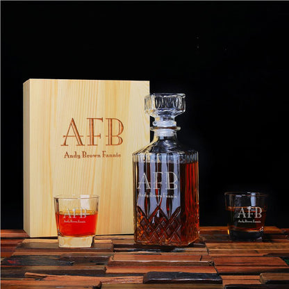 Men's Gift, Personalized Whiskey Decanter - Personalize Your Own Logo - Engravedideas